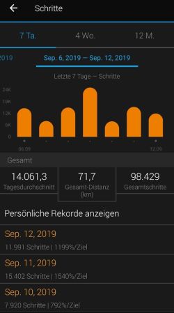 Statsitsik Schritte 7 Tage, 4 Wochen, 12 Monate Statsitsik Schritte 7 Tage, 4 Wochen, 12 Monate